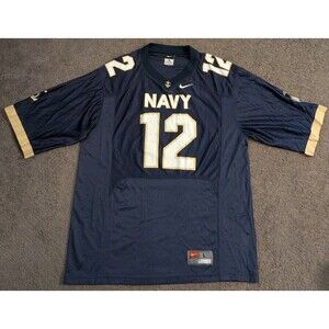 2012 Nike Navy Midshipmen #12 Blue Footbal Jersey Men's Large